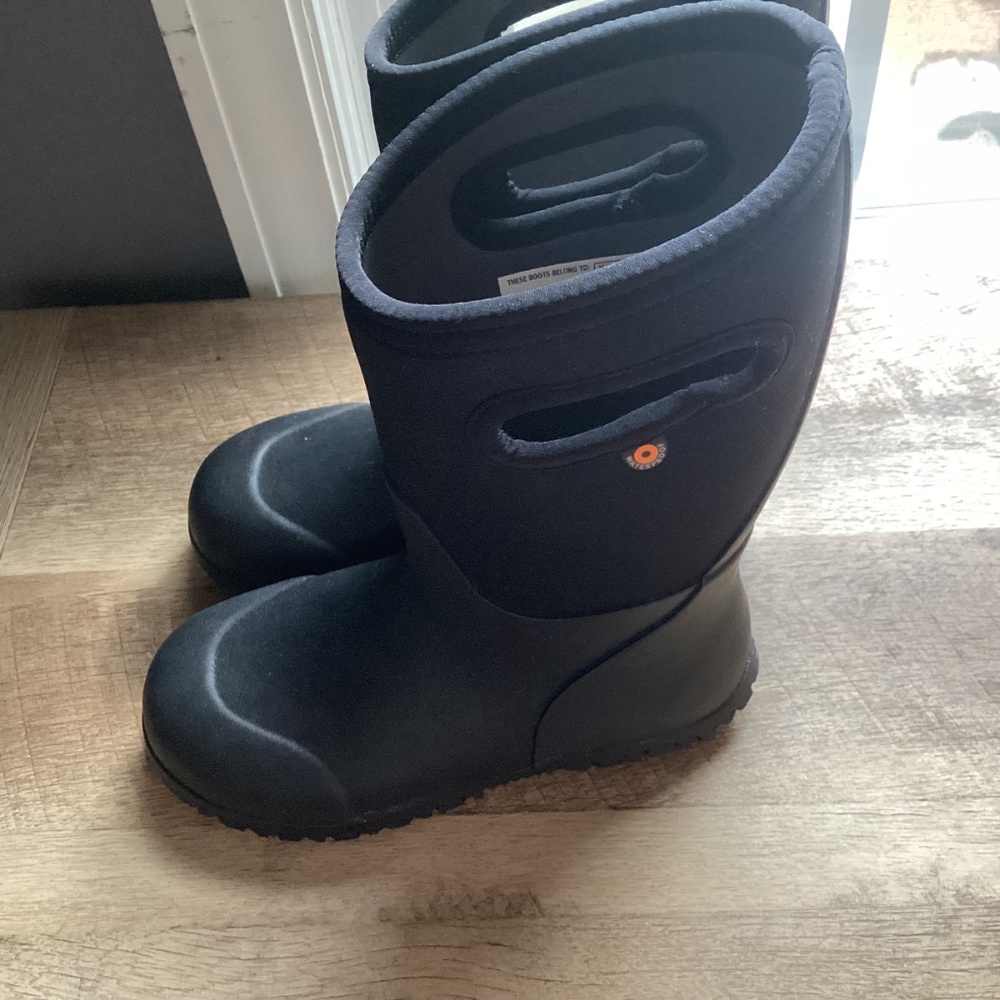 YORK SOLID BOGS waterproof LITTLE Kids' Insulated Rain Boots US 2 EU 33 BLACK - Picture 10 of 10